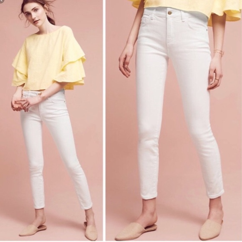 Anthropologie Pilcro Script White Jeans